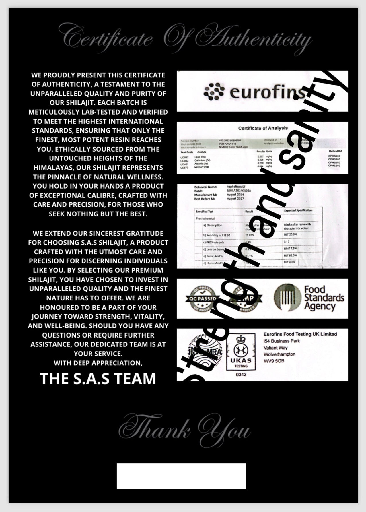 100% Pure Himalayan Shilajit Resin 50g (3 month supply)